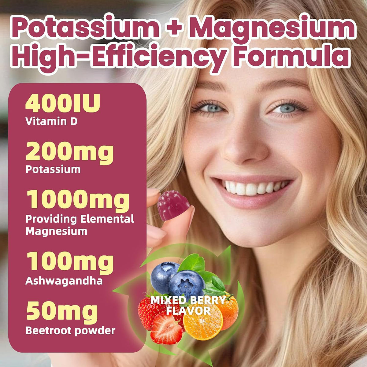 Ashwagandha Gummies 1000mg, 120 Count (2 Pack) – Organic Root Extract, Daily Adaptogen Gummies - görsel 7