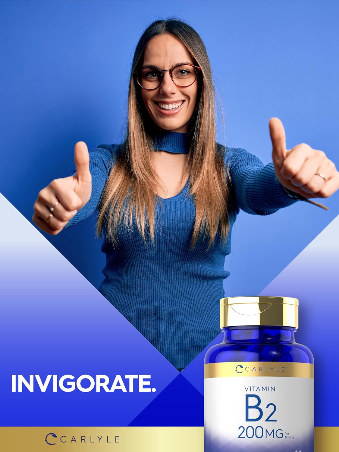 Carlyle Vitamin B2 (Riboflavin) 200mg - 150 Capsules - görsel 7