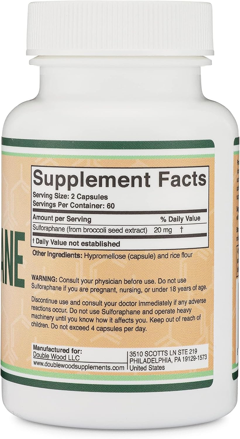 Sulforaphane Supplement - 20mg of Sulforaphane per Serving (120 Capsules) Broccoli Extract - görsel 3