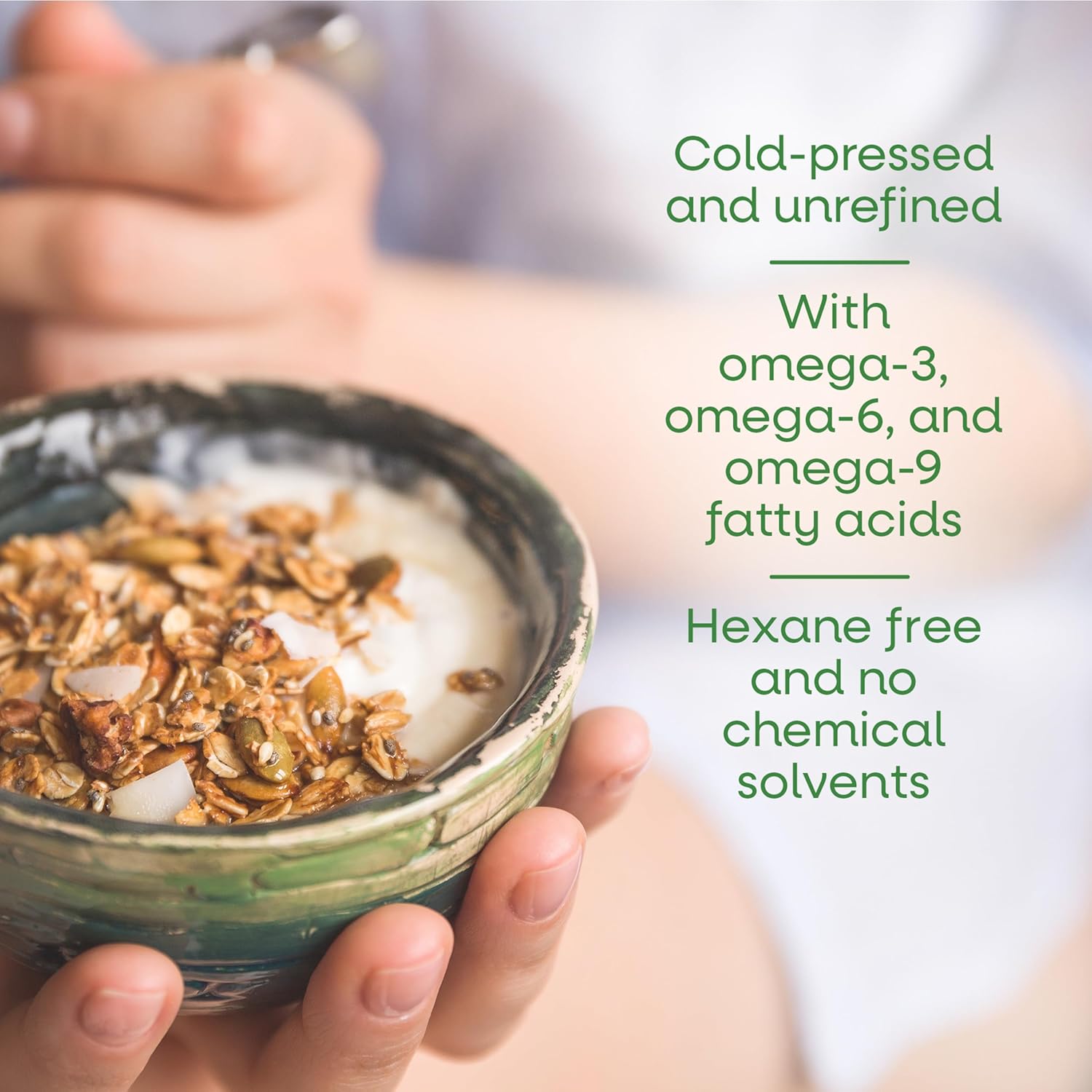 Nature's Way Organic Flax Oil Super Lignan, Cold-Pressed Flaxseed Oil with Omega-3 ALA, Unrefined Organic Liquid, 473 ml - görsel 3