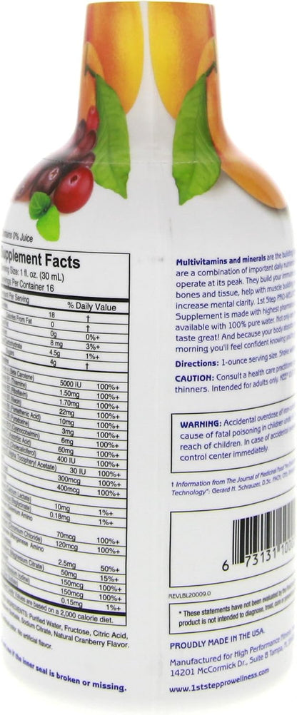 1st Step Pro-Wellness Liquid Multi-Vitamin and Mineral Food Supplement, Citrus Burst, 473 ml (Pack of 2)