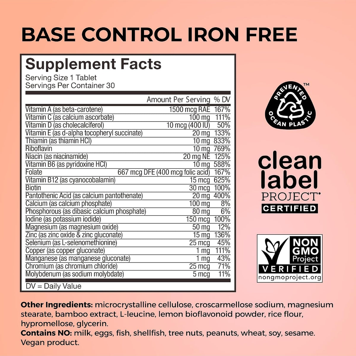 HUM Base Control Multivitamin for Women with – Iron: Contributes to normal red blood cell formation and oxygen – Image 5