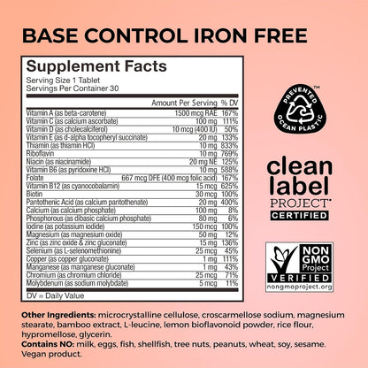 HUM Base Control Multivitamin for Women with – Iron: Contributes to normal red blood cell formation and oxygen – Image 5