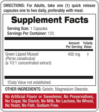 FITO MEDIC'S Green Lipped Mussel | 120 Capsules | Joint Support Supplement
