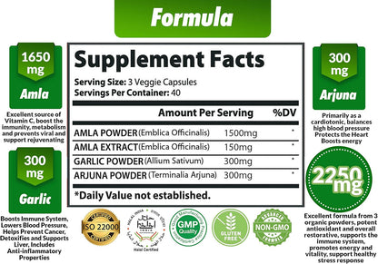 Cona Nature Organic Amla Capsules 1650mg – Potency and Form: A high-potency formula like this one provides 1,650 – Image 2