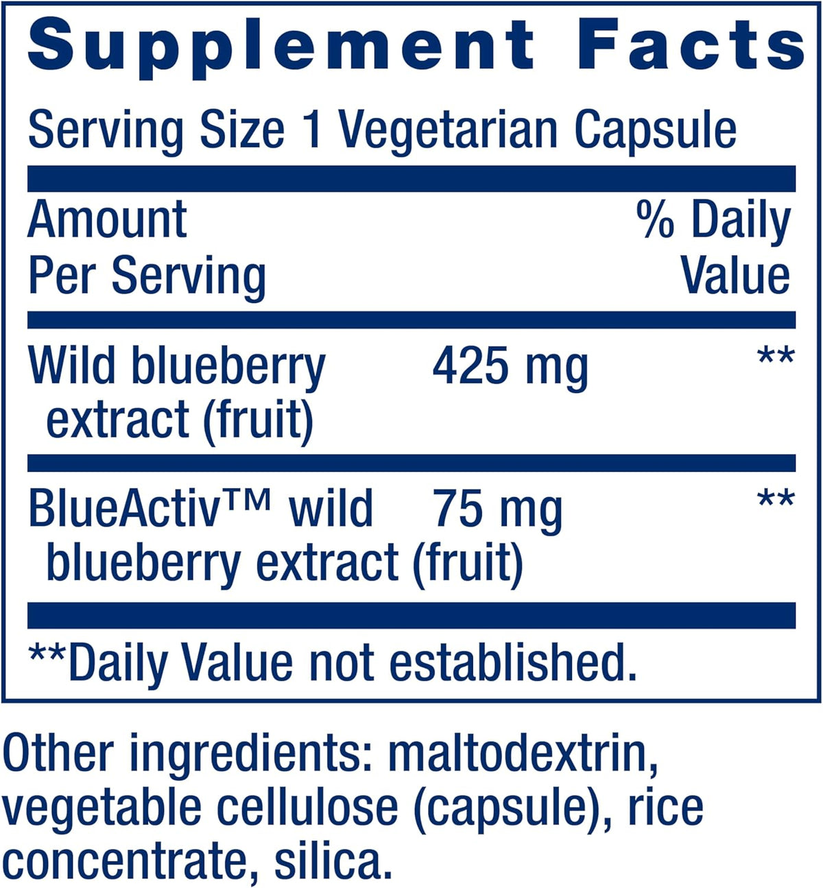 Life Extension Wild Blueberry Extract Capsules - görsel 3