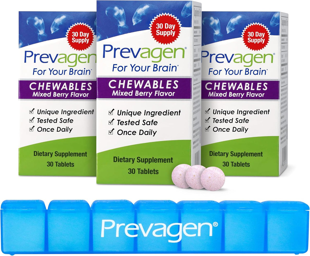 Prevagen Regular Strength Mixed Berry Chewables - Brain Supplement with Apoaequorin & Vitamin D3 - 90 Chewable Tablets (3 Month Supply) - görsel 1
