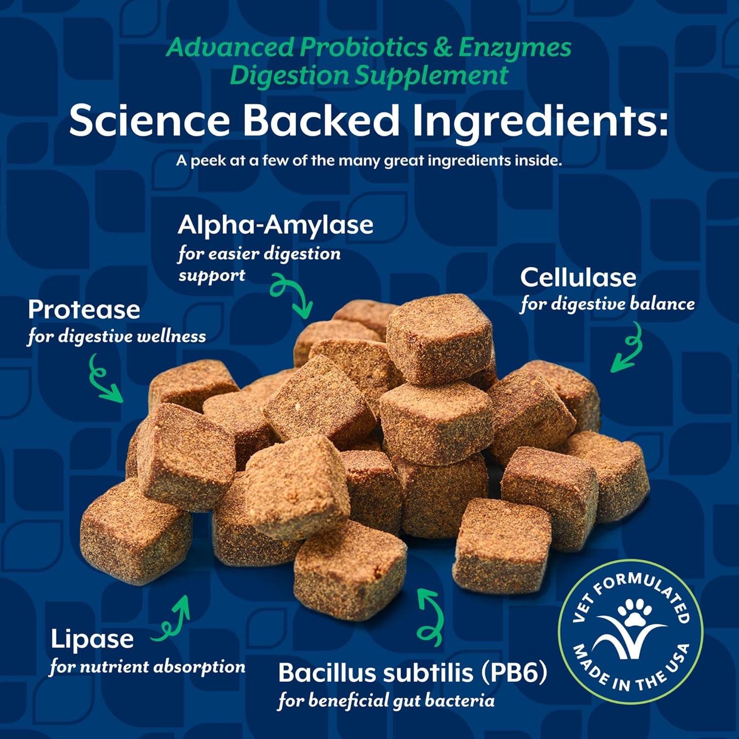 NaturVet Advanced Probiotics & Enzymes, PB6 Dog Soft Chews - Hickory Smoked Bacon Flavour, 240 Count - görsel 5