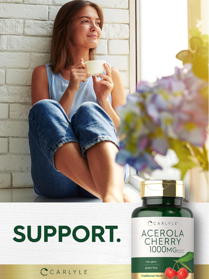 Carlyle Acerola Cherry Capsules | 150 Count | Non-GMO & Gluten-free Extract | Acerola Berry