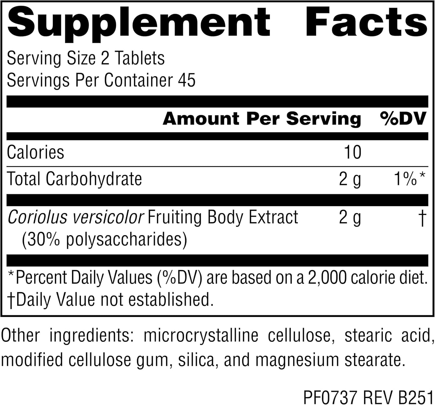 Planetary Herbals Coriolus Full Spectrum 1000mg - 90 Tablets - görsel 2