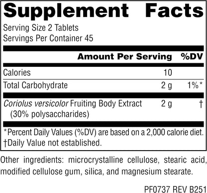 Planetary Herbals Coriolus Full Spectrum 1000mg - 90 Tablets