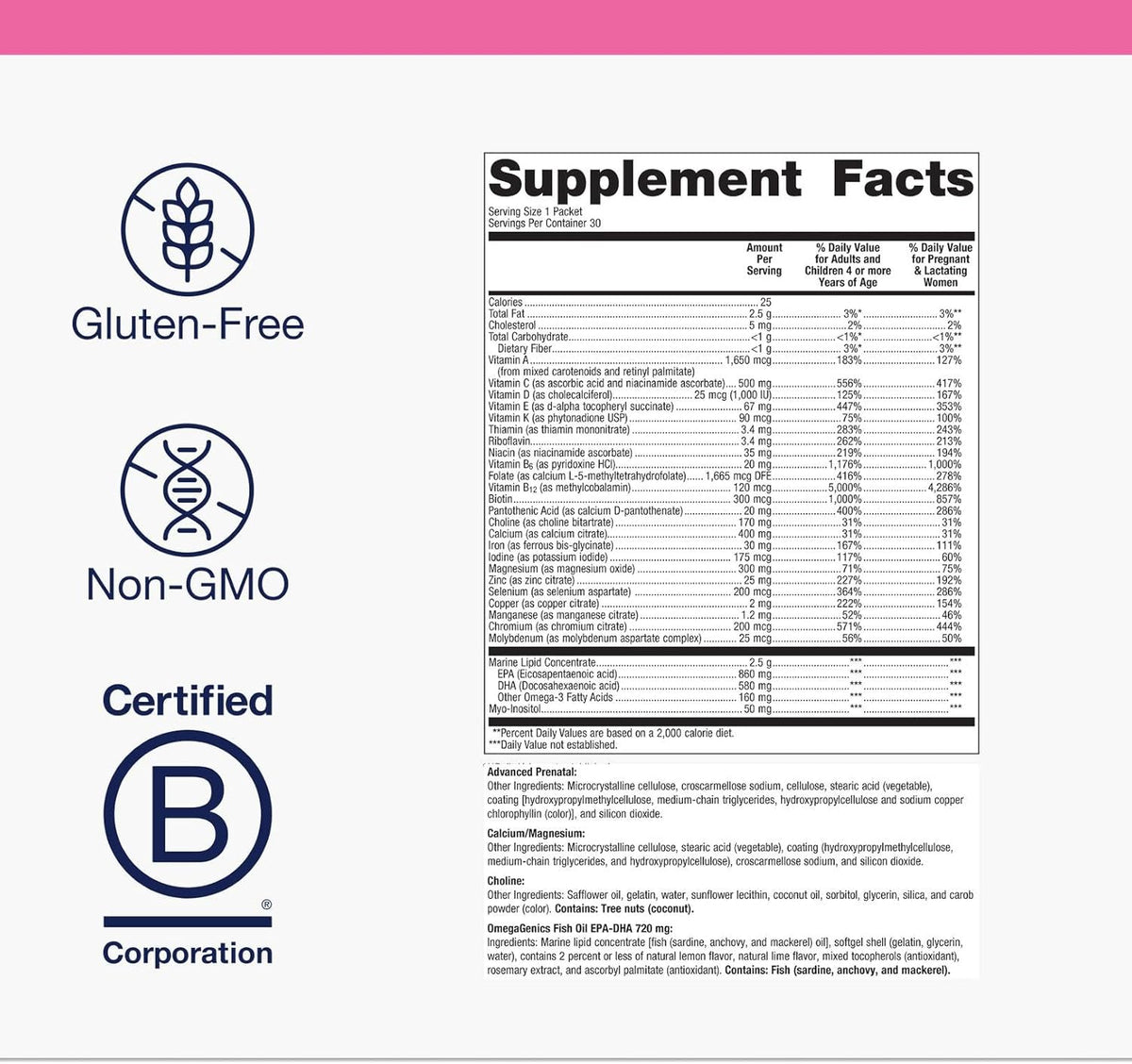 Metagenics Wellness Essentials Pregnancy - Prenatal, Pregnancy & Nursing Support - 30 Packets - görsel 4