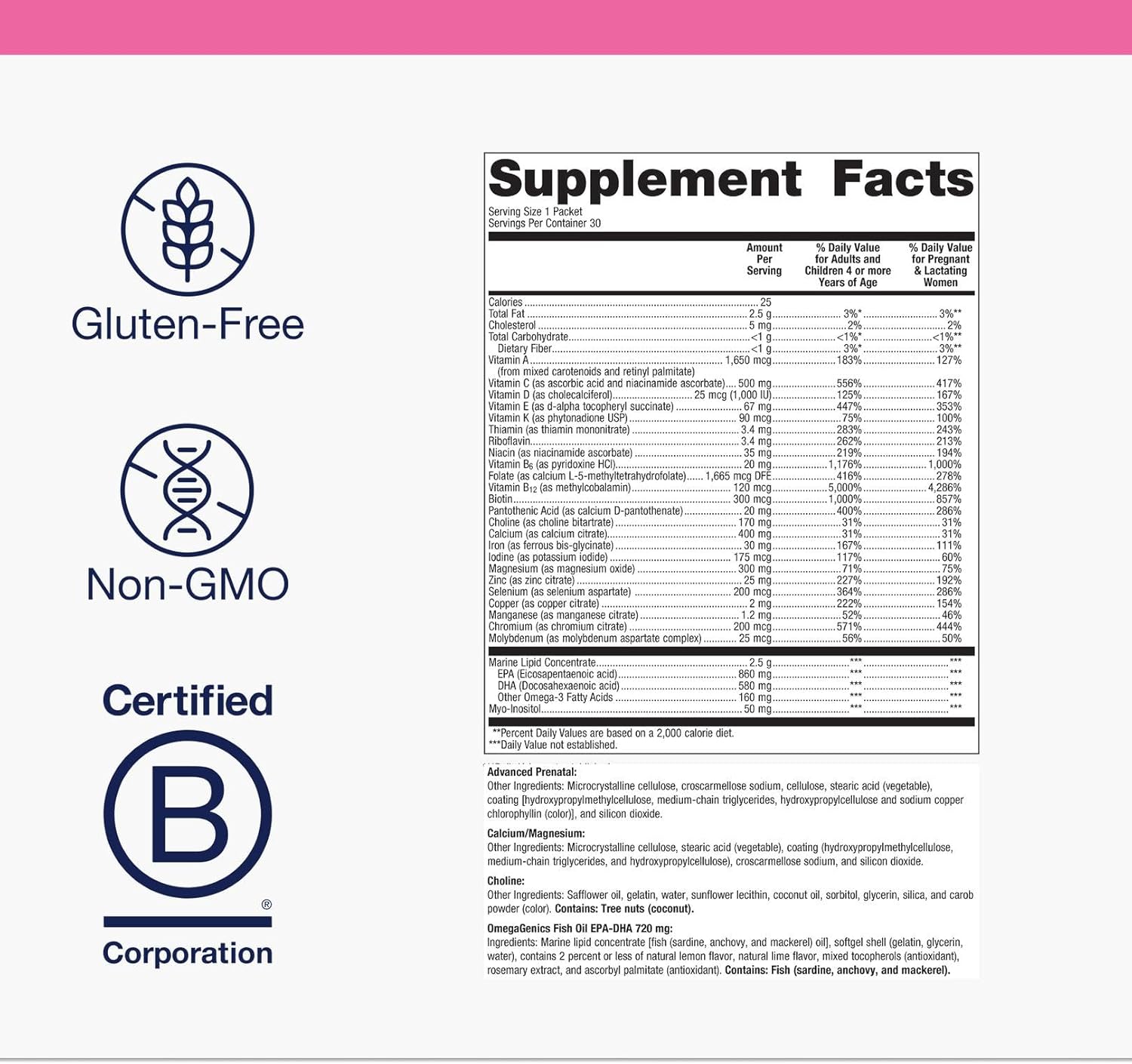 Metagenics Wellness Essentials Pregnancy - Prenatal, Pregnancy & Nursing Support - 30 Packets - görsel 4
