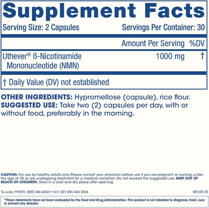 ProHealth NMN Pro 1000 (60 Capsules) – Uthever NMN for Cellular Energy & Healthy Ageing