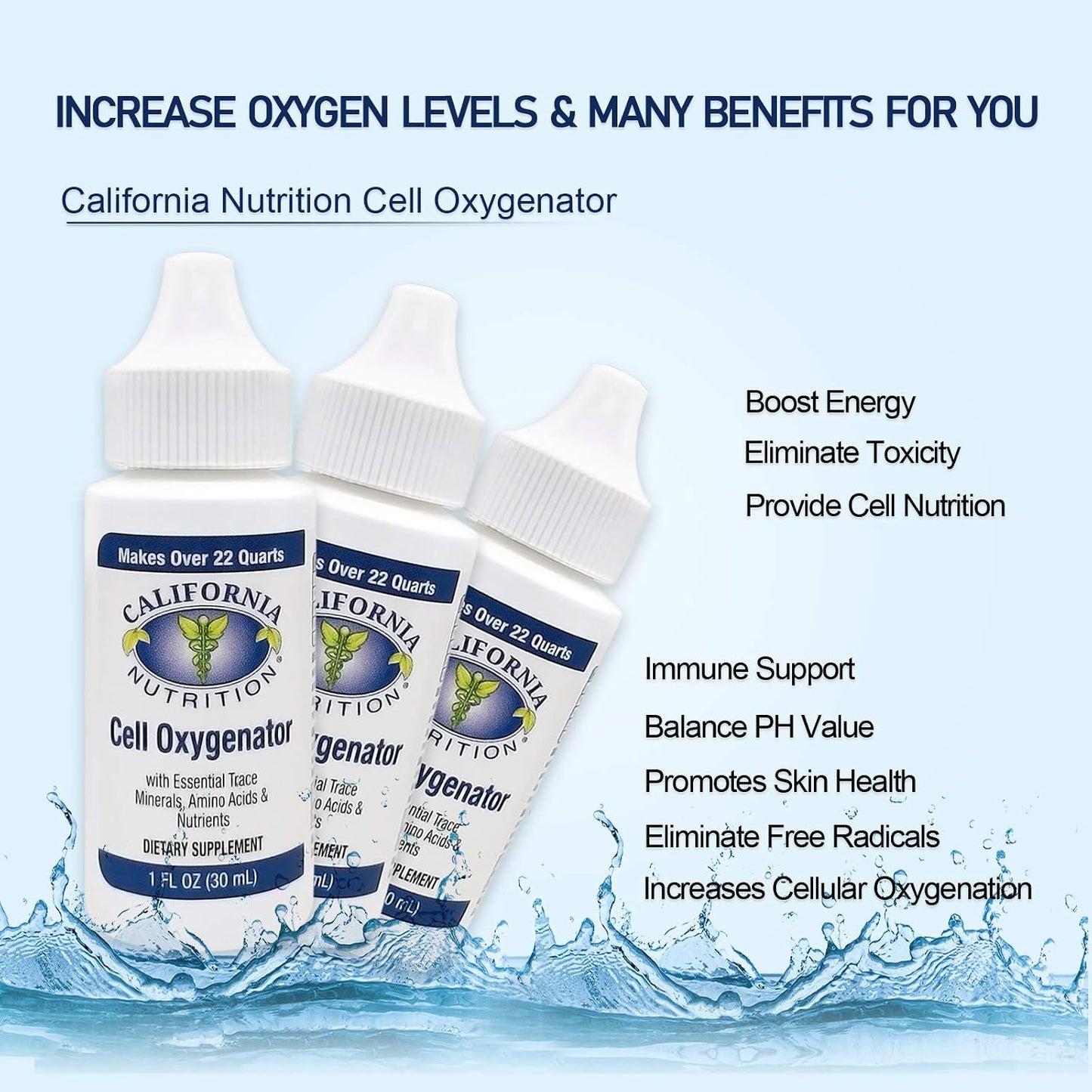 California Nutrition Cell Oxygenator Liquid Drops, 30 ml (Pack of 10) - görsel 2