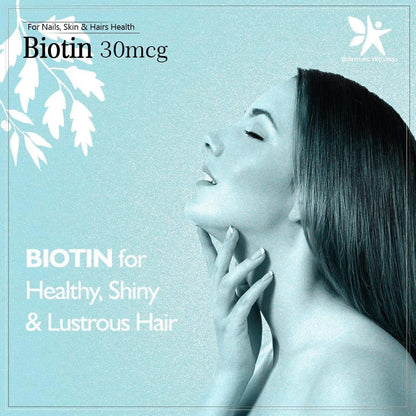 METROL Goldy Biotin 30 mcg Supplement – 90 Tablets for Hair, Skin & Nails