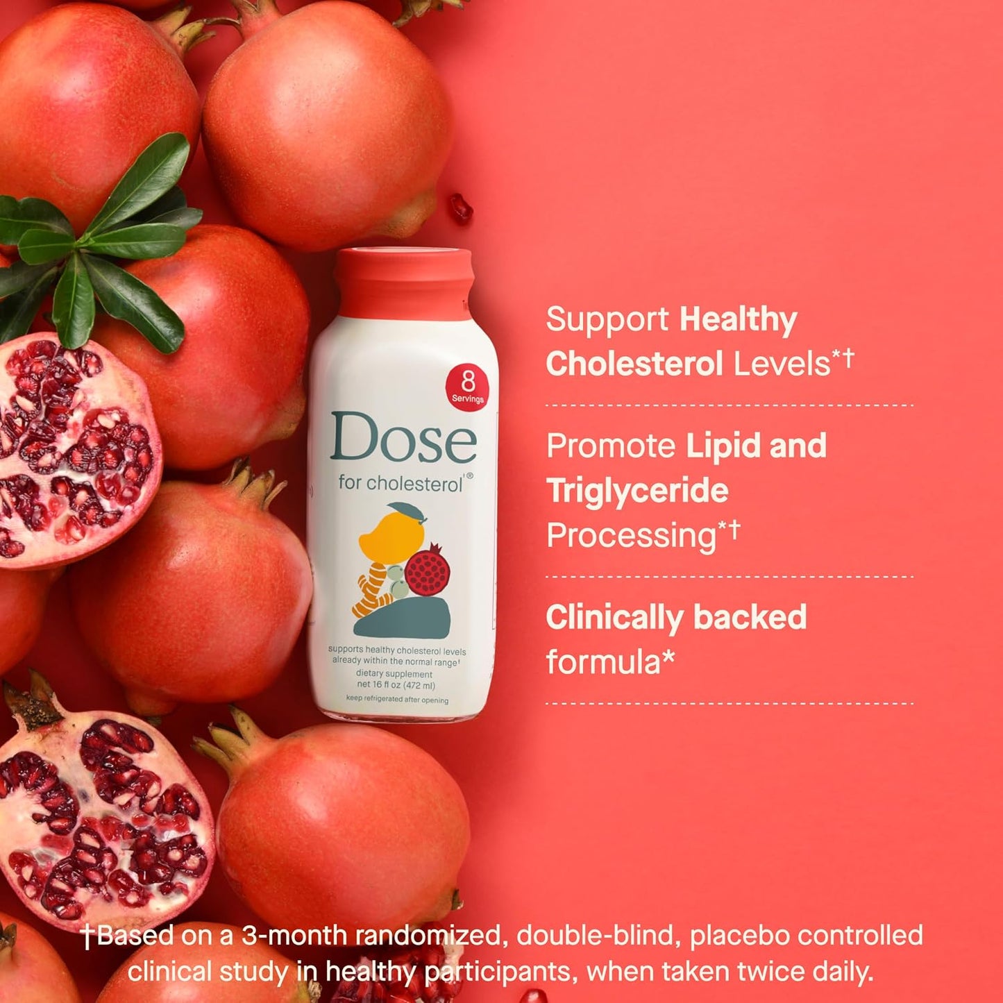 DOSE for Cholesterol – Cardiovascular Support Supplement, Liquid Shots, 473ml Bottles (3-Pack) - görsel 2
