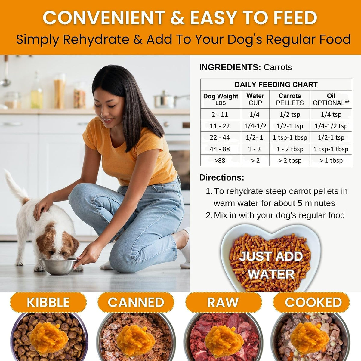 Olewo Original Carrots for Dogs – Dehydrated Dog Food Topper, 1 kg (1000 g) - görsel 7