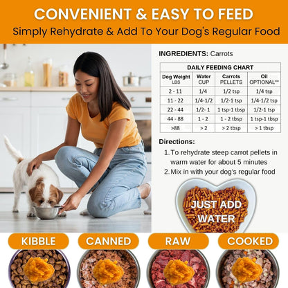 Olewo Original Carrots for Dogs – Dehydrated Dog Food Topper, 1 kg (1000 g)