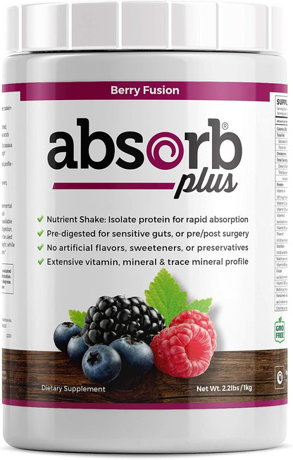 Absorb Plus Isolate Protein, Berry Fusion, 1 kg