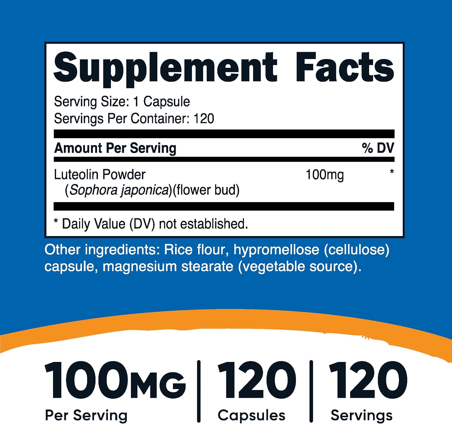 Nutricost Luteolin 100mg, 120 Capsules - Vegetarian & Non-GMO - görsel 2