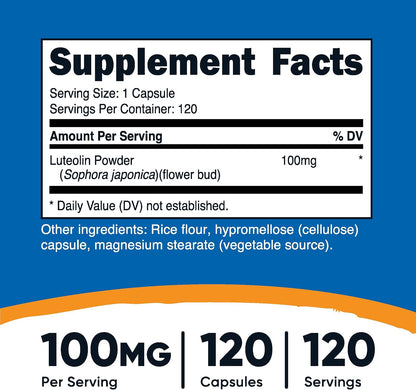 Nutricost Luteolin 100mg, 120 Capsules - Vegetarian & Non-GMO