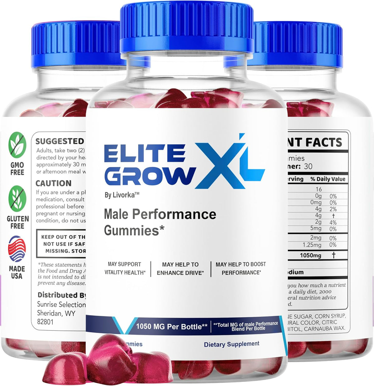 Elite Grow XL Gummies – Official Men's Multivitamin Supplement (300 Gummies, 5-Month Supply) - görsel 8