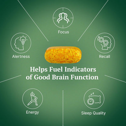 LuciPlex Brain Booster Supplement - Focus, Memory, Clarity, Energy & Mood (60 Tablets)