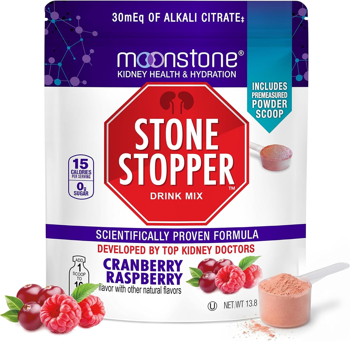Stone Stopper Drink Mix, Lemonade - Urologist-Developed Kidney Health Food Supplement (30-Day Supply) - görsel 9