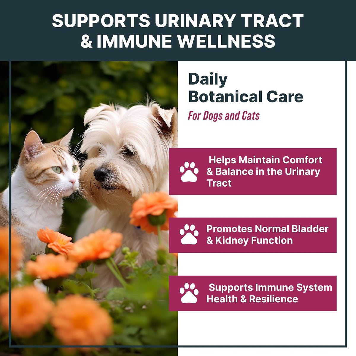 Natural Urinary Tract Support Drops - Cranberry & Herbal Formula for Cats and Dogs - görsel 2