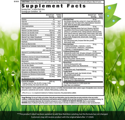 Irwin Naturals Men's Living Green Liquid-Gel Multi - 70 Essential Nutrients, Full-Spectrum Men's Multivitamin with Wholefood Blend, 90 Liquid Soft-Gels