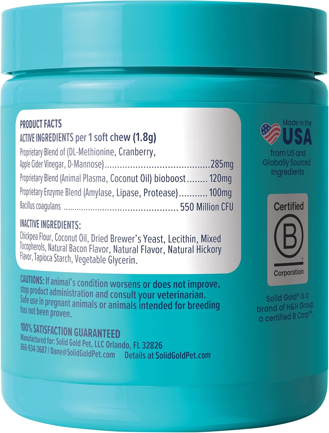 Solid Gold Dog Pee Grass Repair Chews - Dog Urine Neutralizer for Lawn w/Urinary Tract, Kidney, Bladder & pH Support to Reduce Grass Pee Spots & Burn - Pet Urine Neutralizer Treats - Bacon - 120ct - görsel 9