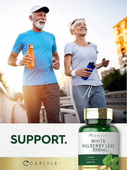 Carlyle Mulberry Leaf Extract 100 Capsules – Non-GMO and Gluten-Free Herbal Supplement