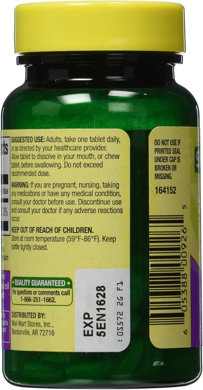 Spring Valley Vitamin B-12 5000 mcg Sublingual, Cherry Flavour, 60 Microlozenges - görsel 2
