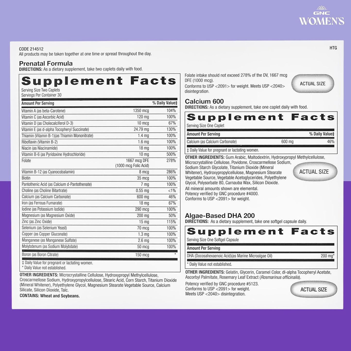 GNC Women's Antenatal Programme - Daily Supplement System, 30 Packs - görsel 7
