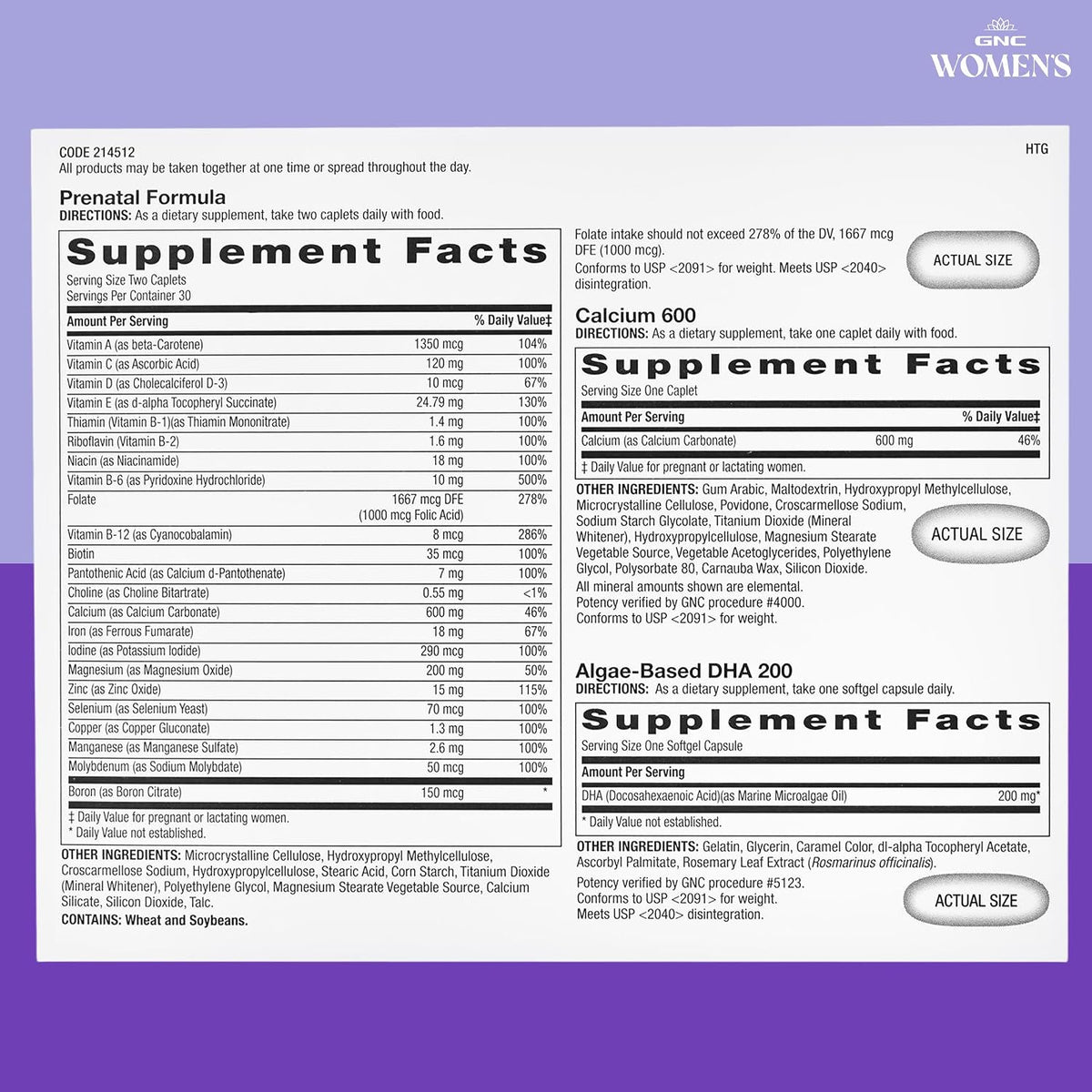 GNC Women's Antenatal Programme - Daily Supplement System, 30 Packs - görsel 7