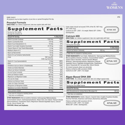 GNC Women's Antenatal Programme - Daily Supplement System, 30 Packs