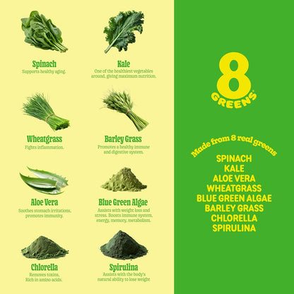 8Greens Daily Greens Effervescent Tablets, Lemon and Lime, 30 Tablets