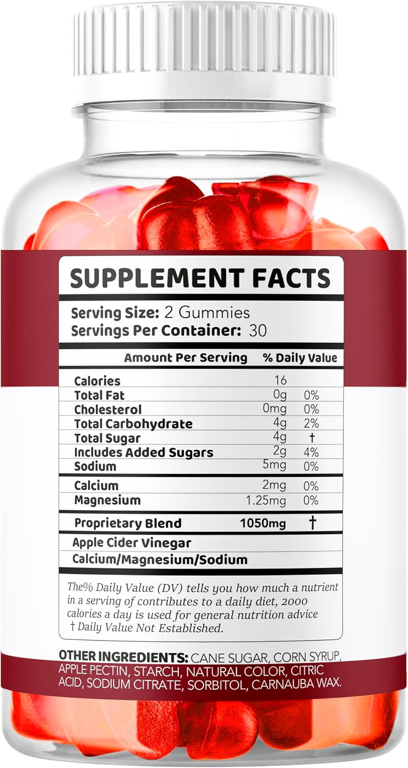 NTX Keto Gummies - Apple Cider Vinegar Supplement (3 Pack, 180 Gummies) - görsel 6