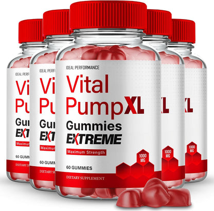 Vital PumpXL Gummies – Maximum Strength Men's Multivitamin Gummies for Overall Health and Wellbeing (5 Pack)