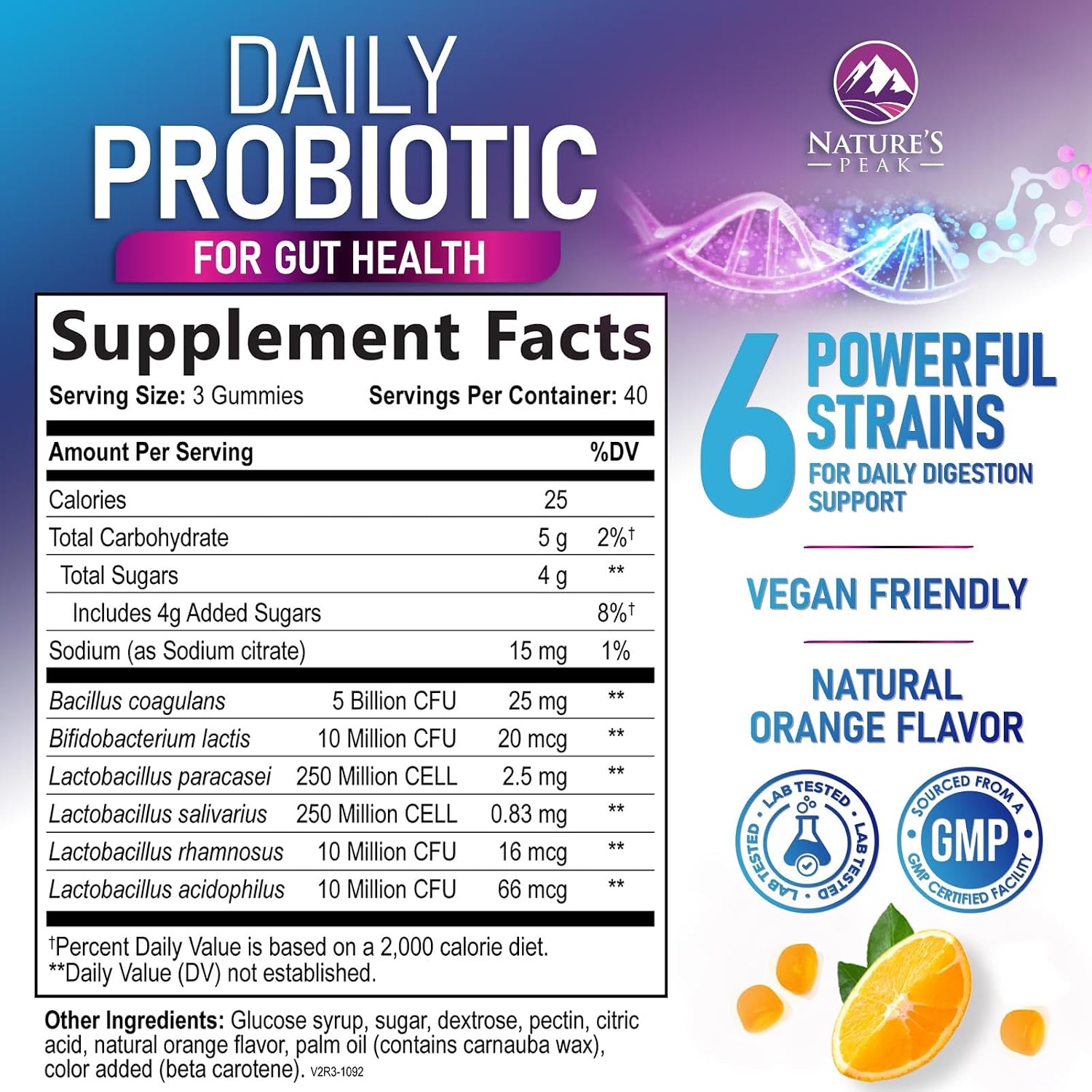 Probiotic Gummies - 6 Premium Probiotic Strains - Daily Gut Health Supplement for Women, Men & Teenagers - 120 Gummies - görsel 2