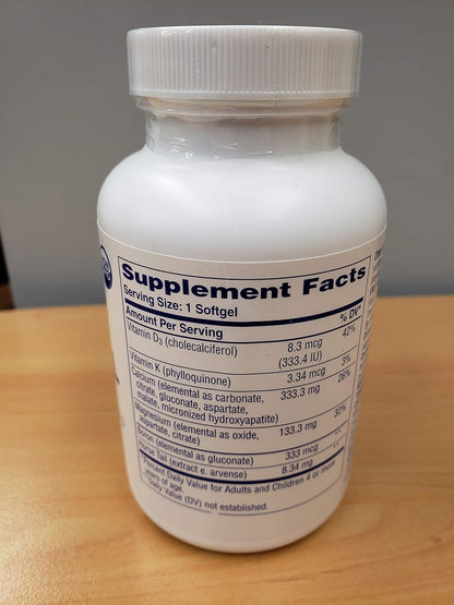 Natural Creations Cal Gel 333mg Calcium Supplement with Vitamin D3 and Magnesium, Capsules (3 Capsules = 1000mg Calcium)