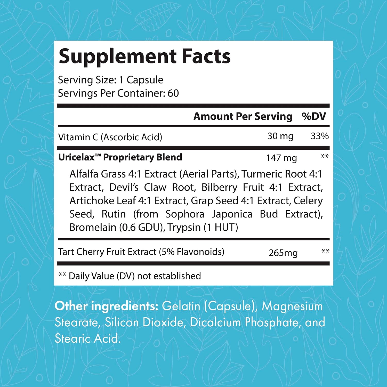 Natural Uric Acid Supplement with Turmeric, Bilberry Extract & Tart Cherry – 180-Day Supply - görsel 6