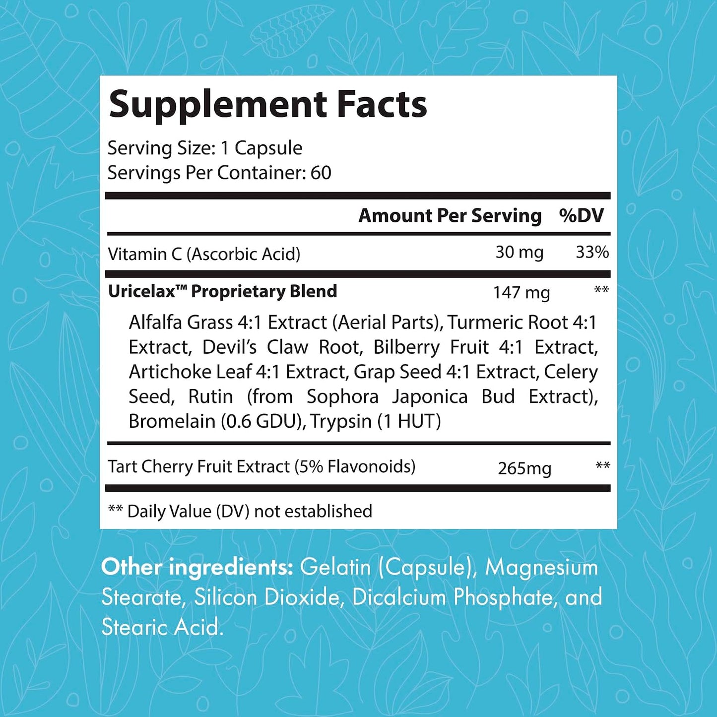 Natural Uric Acid Support Supplement Capsules – 30-Day Supply - görsel 5