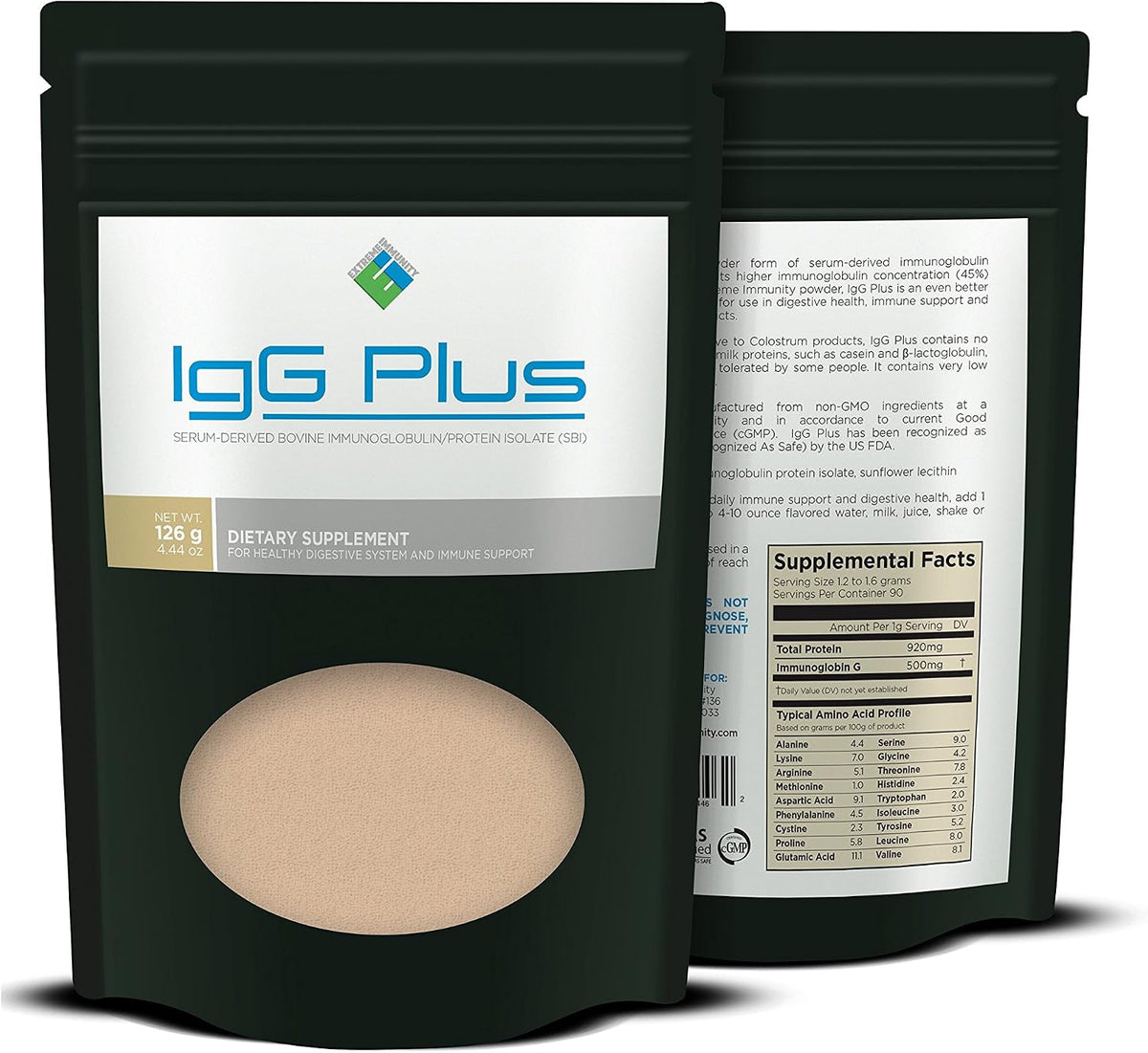 Extreme Immunity IgG Plus - Serum Derived Bovine Immunoglobulin Protein Isolate (SBI), 126 g - görsel 3