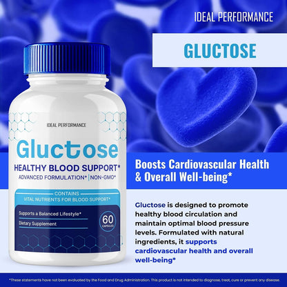 Gluctose Pills Advanced Blood Support Formula Supplement (2 Pack)