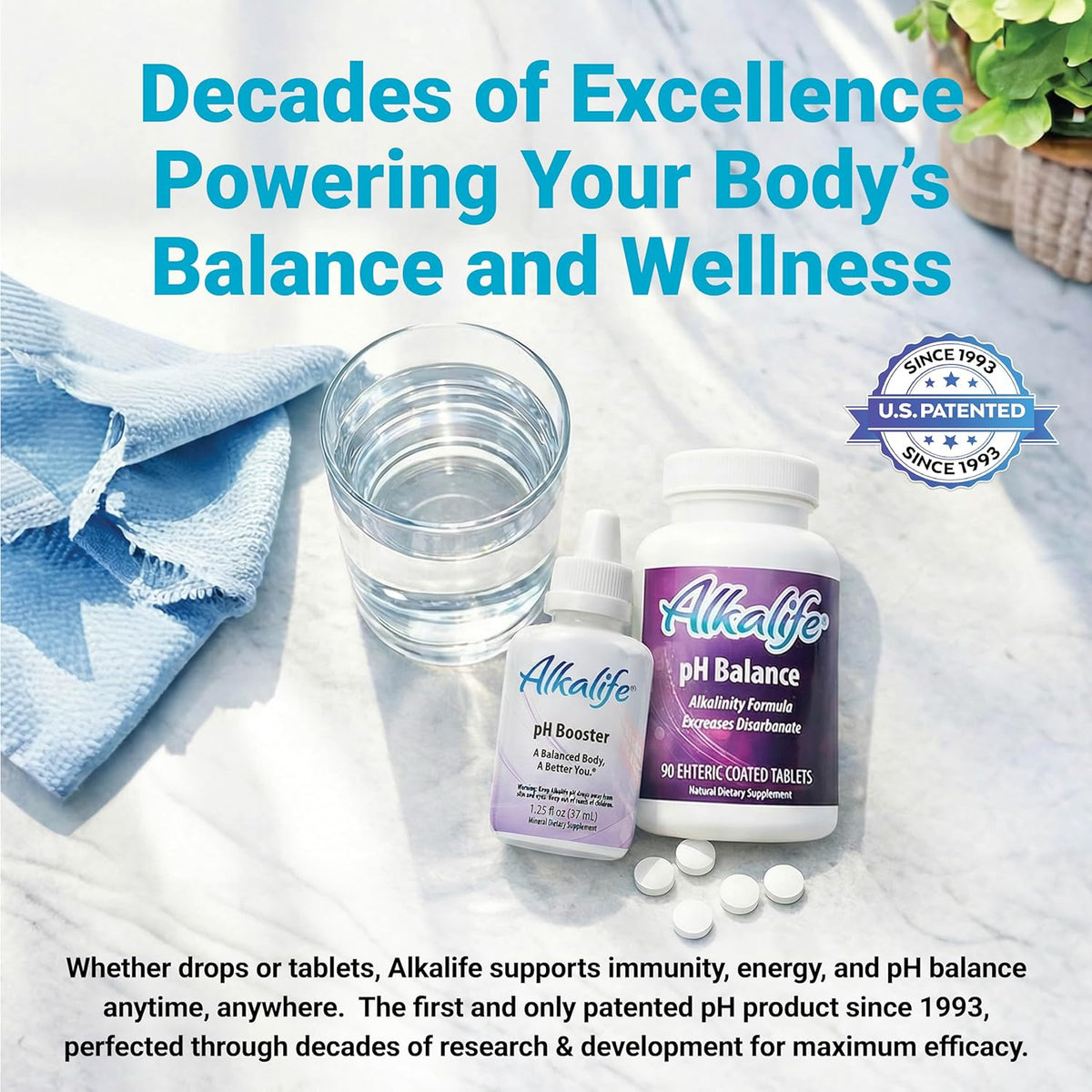 Alkalife pH Balance Tablets, 1-Pack, Enteric-Coated, Potassium and Sodium Bicarbonate, Alkaline Mineral Support, 90 Tablets (1 Month Supply) - görsel 7