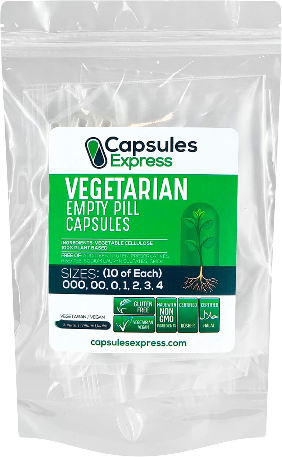 XPRS Nutra Clear Empty Capsules Sample Pack – Full Ingredient Control: You decide the powders, herbs, or – Image 1
