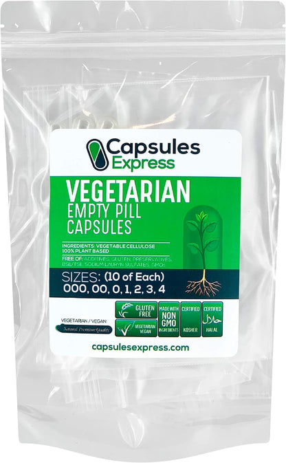 XPRS Nutra Clear Empty Capsules Sample Pack – Full Ingredient Control: You decide the powders, herbs, or – Image 1