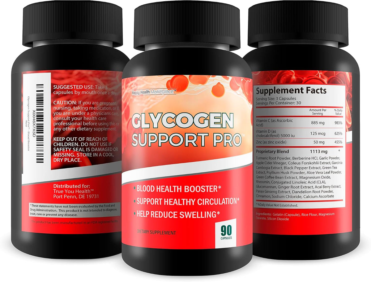 Glycogen Support Pro – Pancreas Support & Blood Health Supplement with Magnesium, Turmeric, Vitamin D, Vitamin C, Zinc - görsel 4